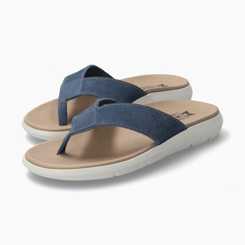 Mephisto Charly Sandaler Herre Mørkeblå | 703421XTZ