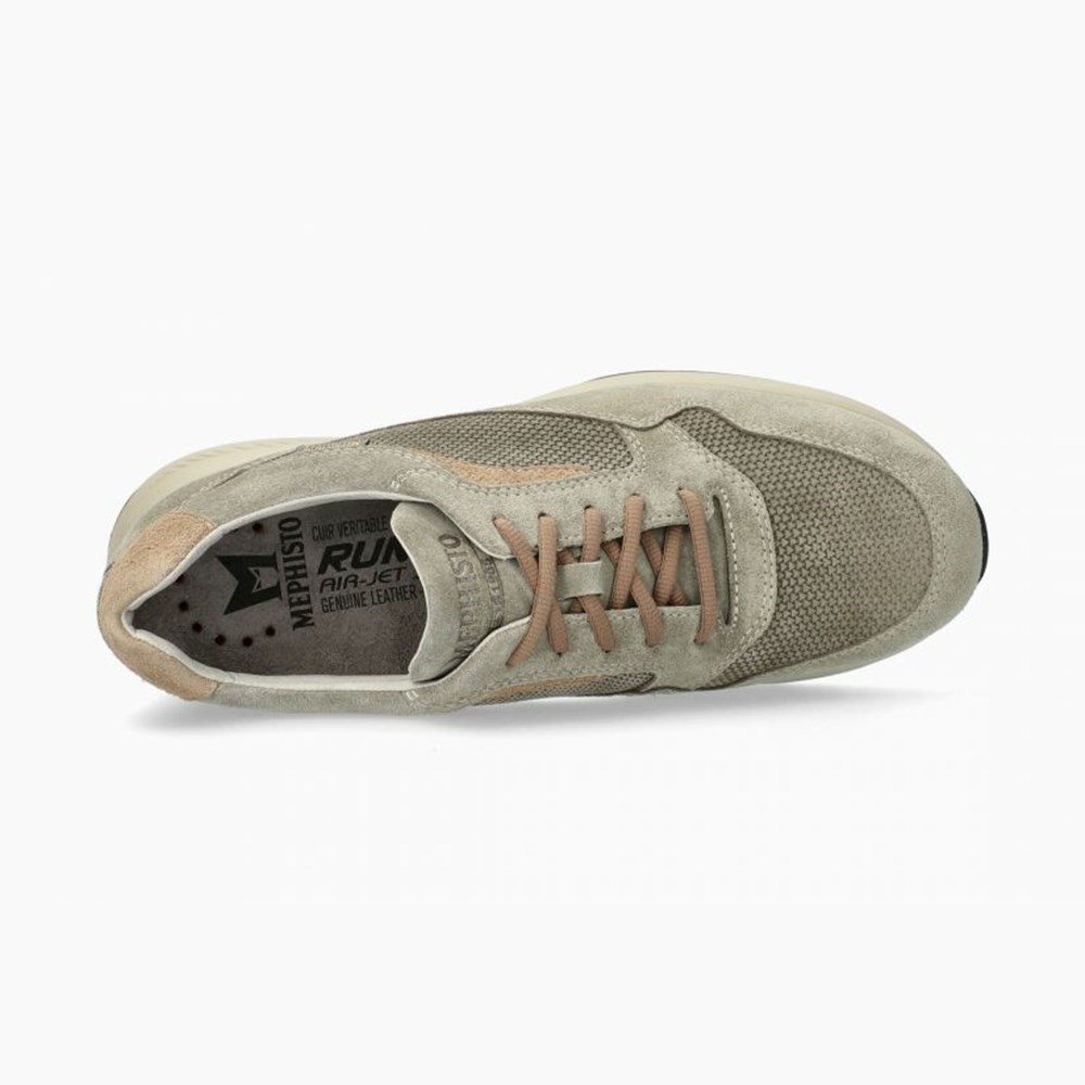 Mephisto Davis Sneakers Herre Khaki | 063482XBL