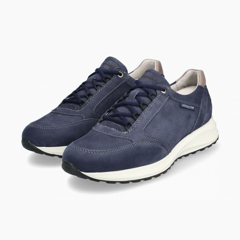 Mephisto Doyle Sneakers Herre Mørkeblå | 306947EDZ