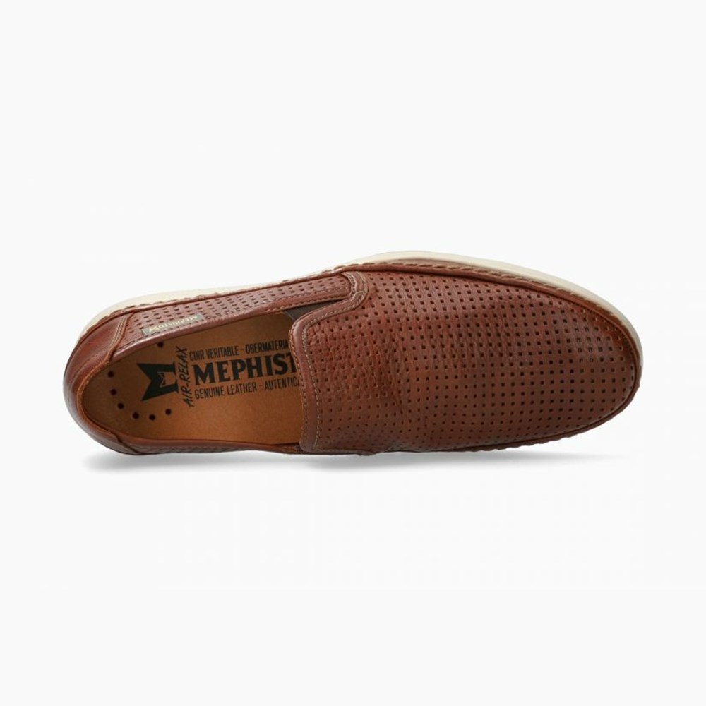 Mephisto Hadrian Perf Slip On Sko Herre Brune | 598763TOC