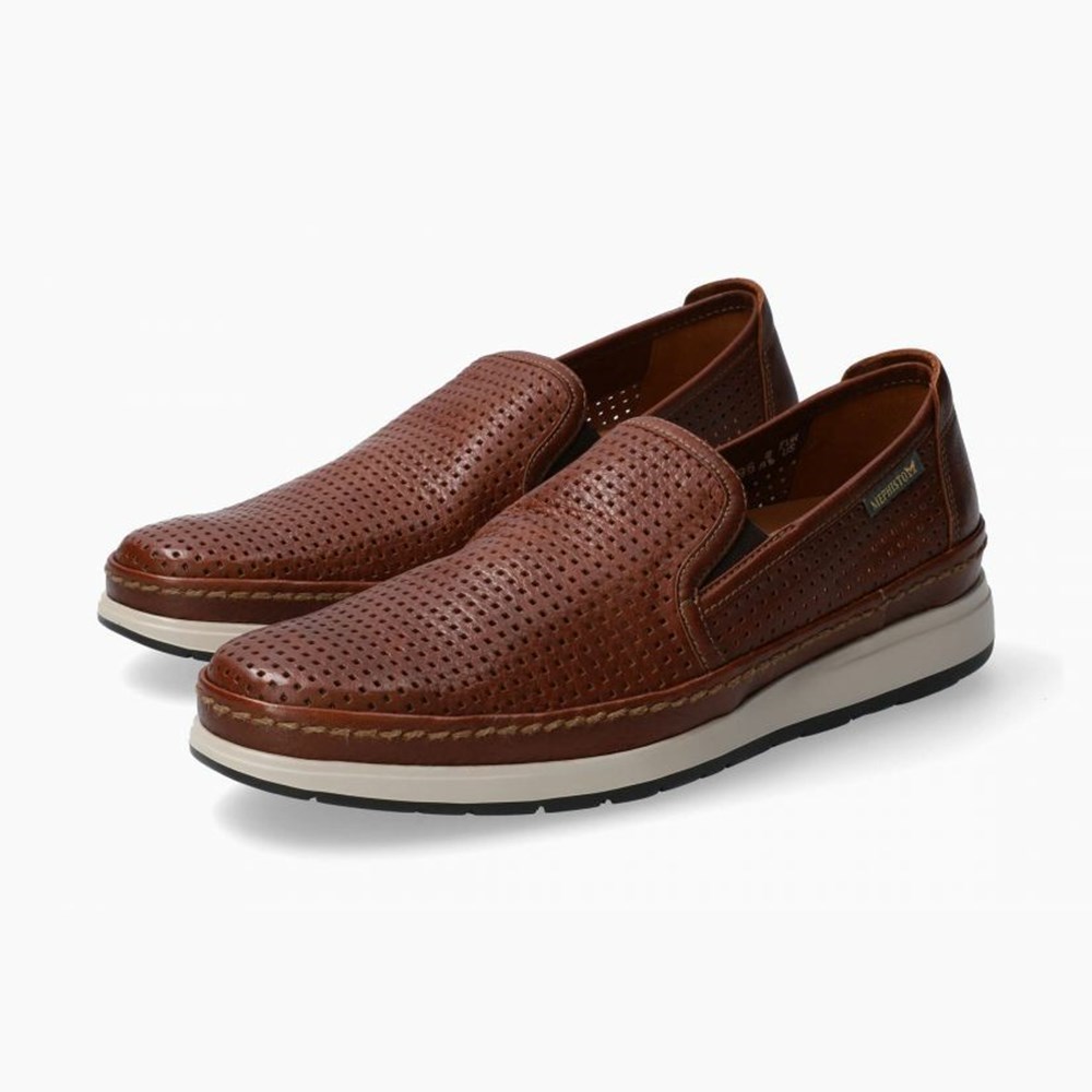 Mephisto Hadrian Perf Slip On Sko Herre Brune | 598763TOC