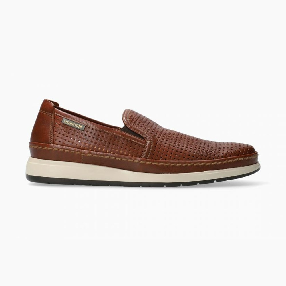 Mephisto Hadrian Perf Slip On Sko Herre Brune | 598763TOC