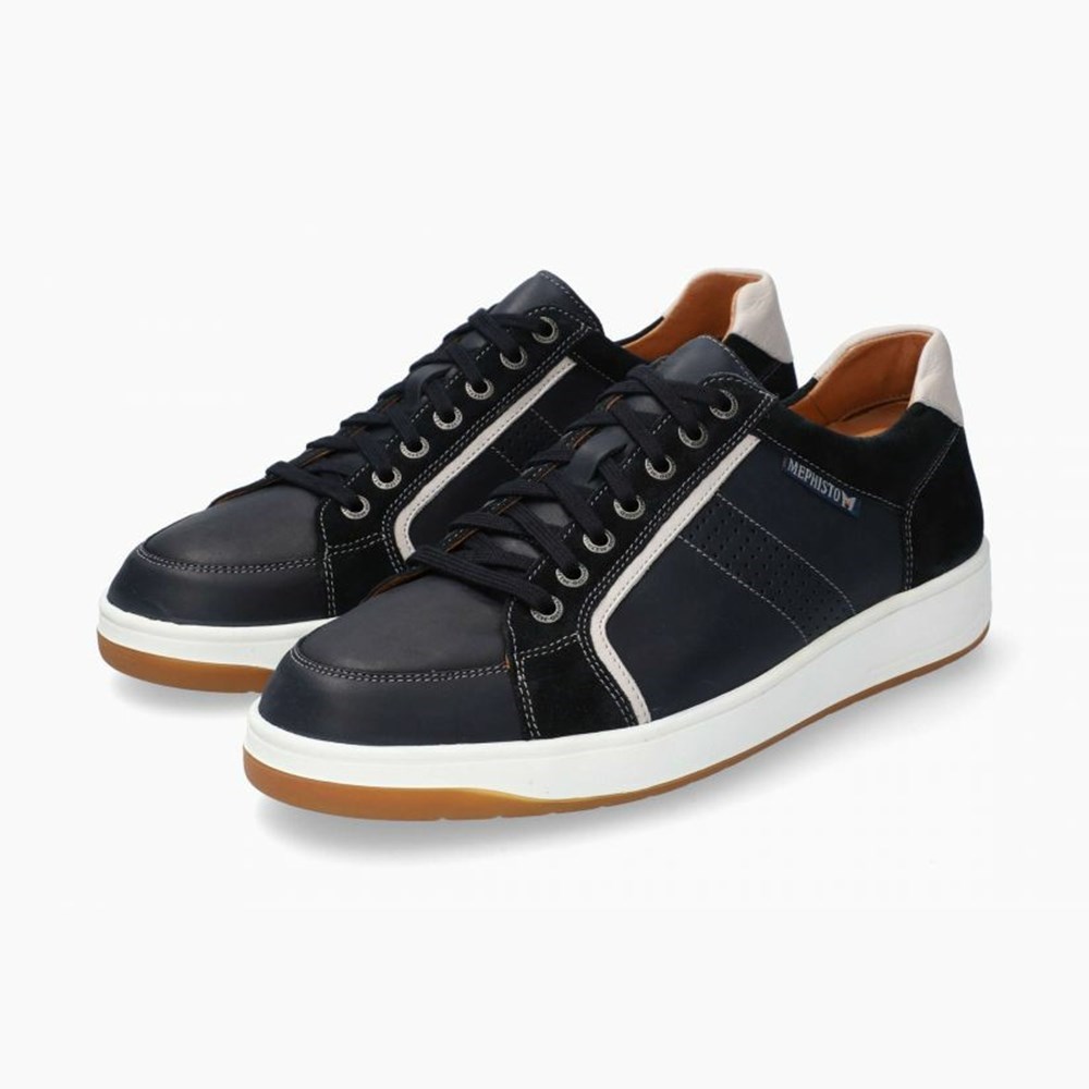 Mephisto Harrison Sneakers Herre Mørkeblå | 520639CVJ