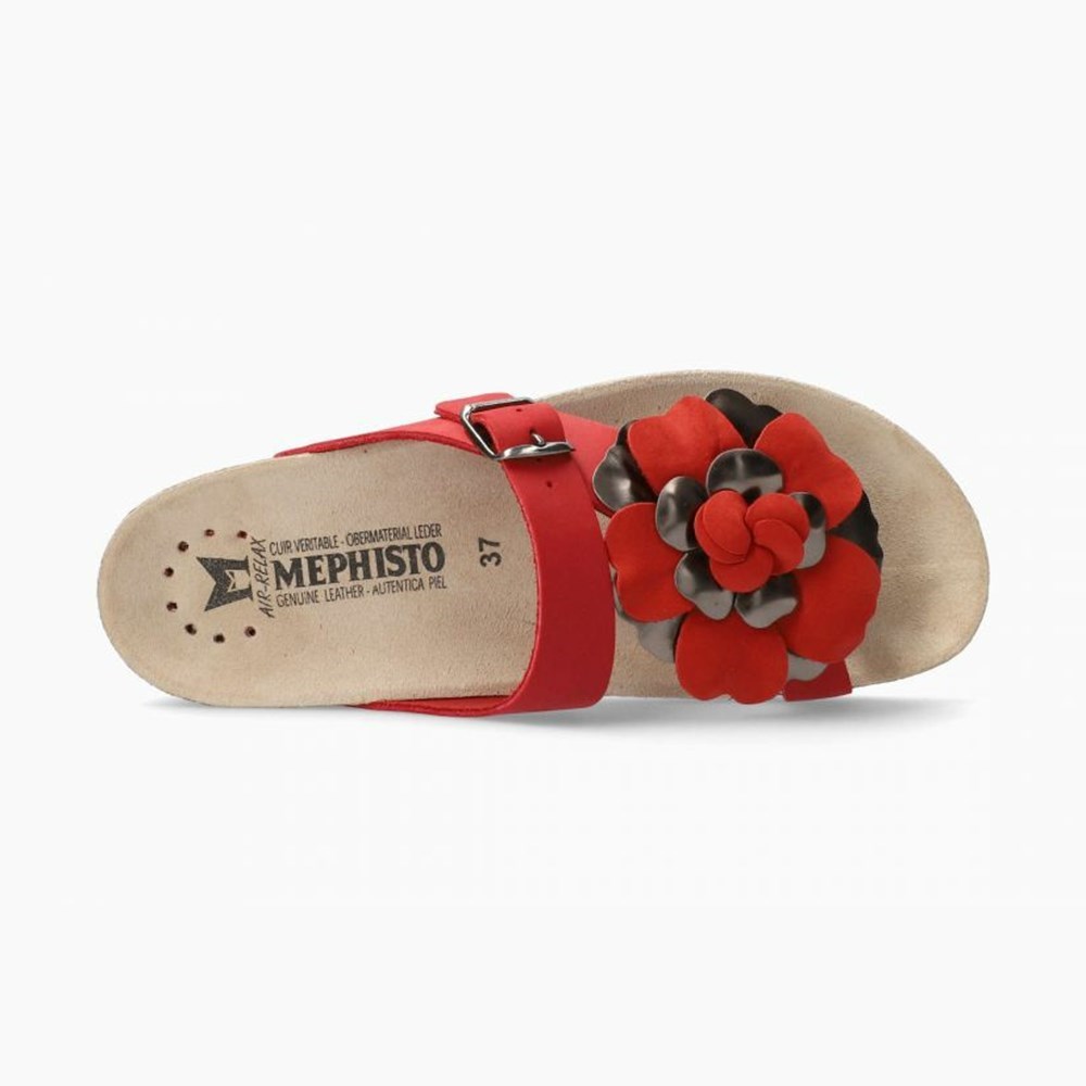 Mephisto Helen Flower Sandaler Dame Rød | 759428CAP