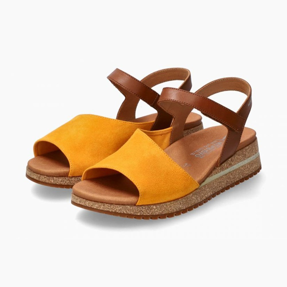 Mephisto Joy Sandaler Dame Yellow/Brown | 865942DFW