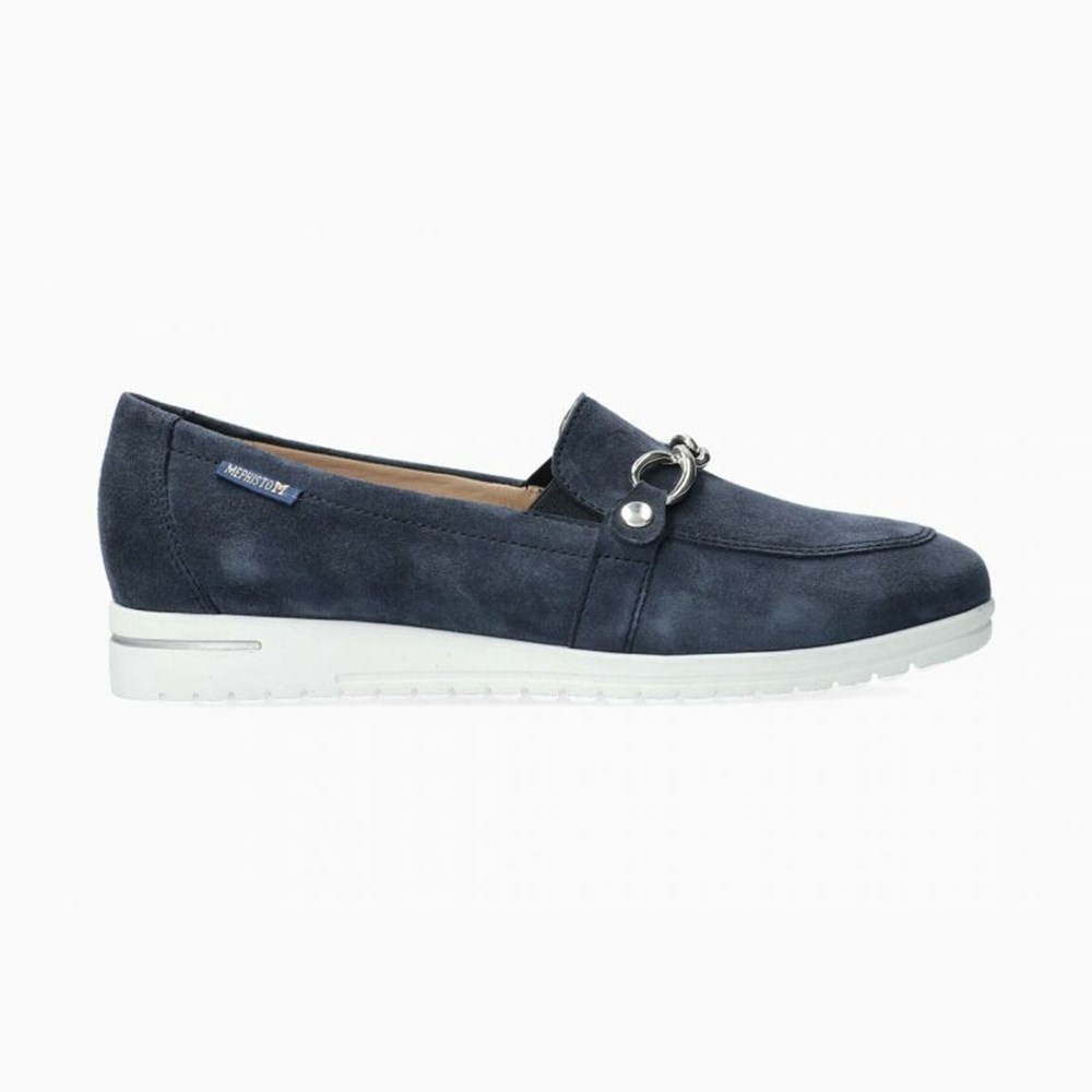 Mephisto Juliana Slip On Sko Dame Blå | 359087EKT