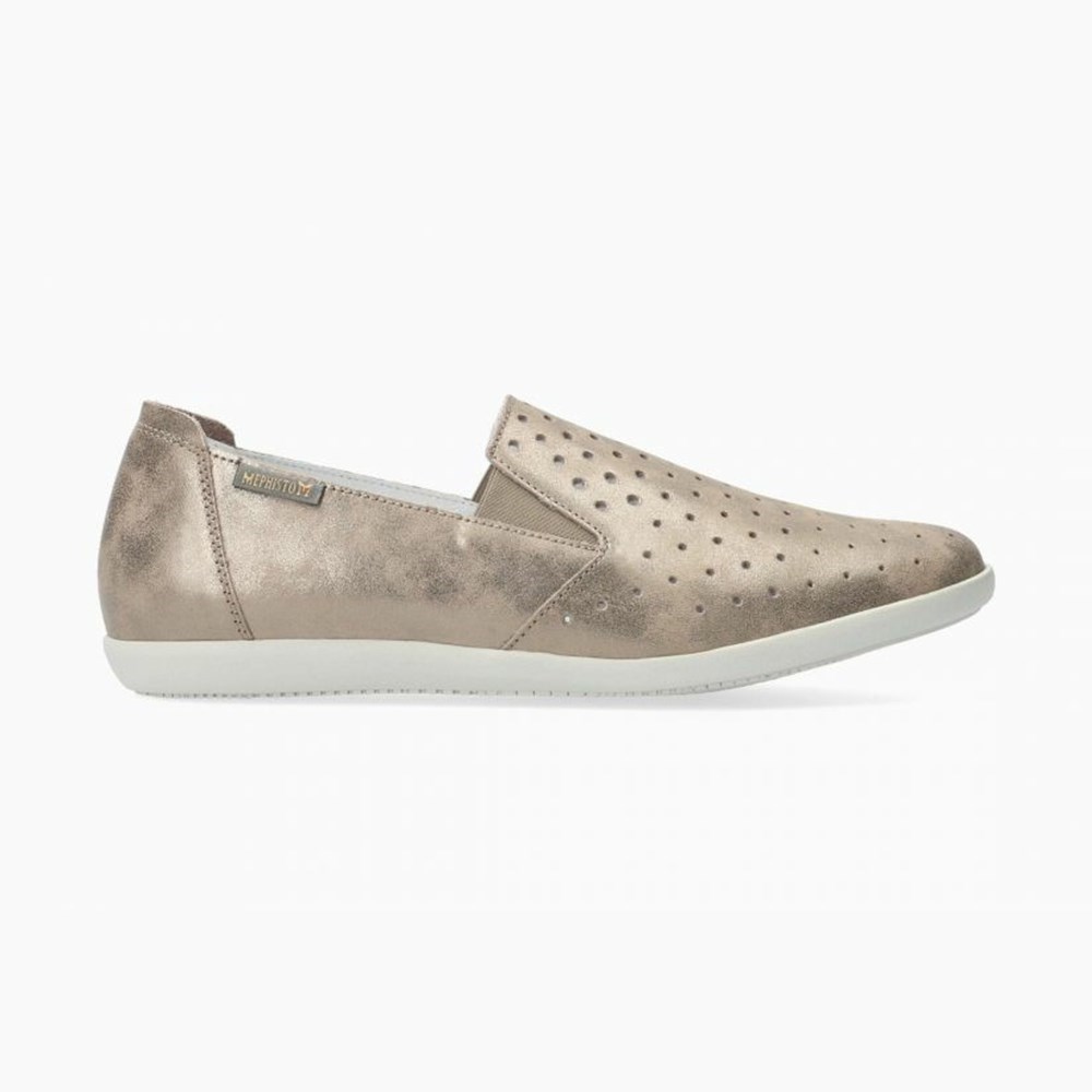 Mephisto Korie Perf Slip On Sko Dame Guld | 615204UEI