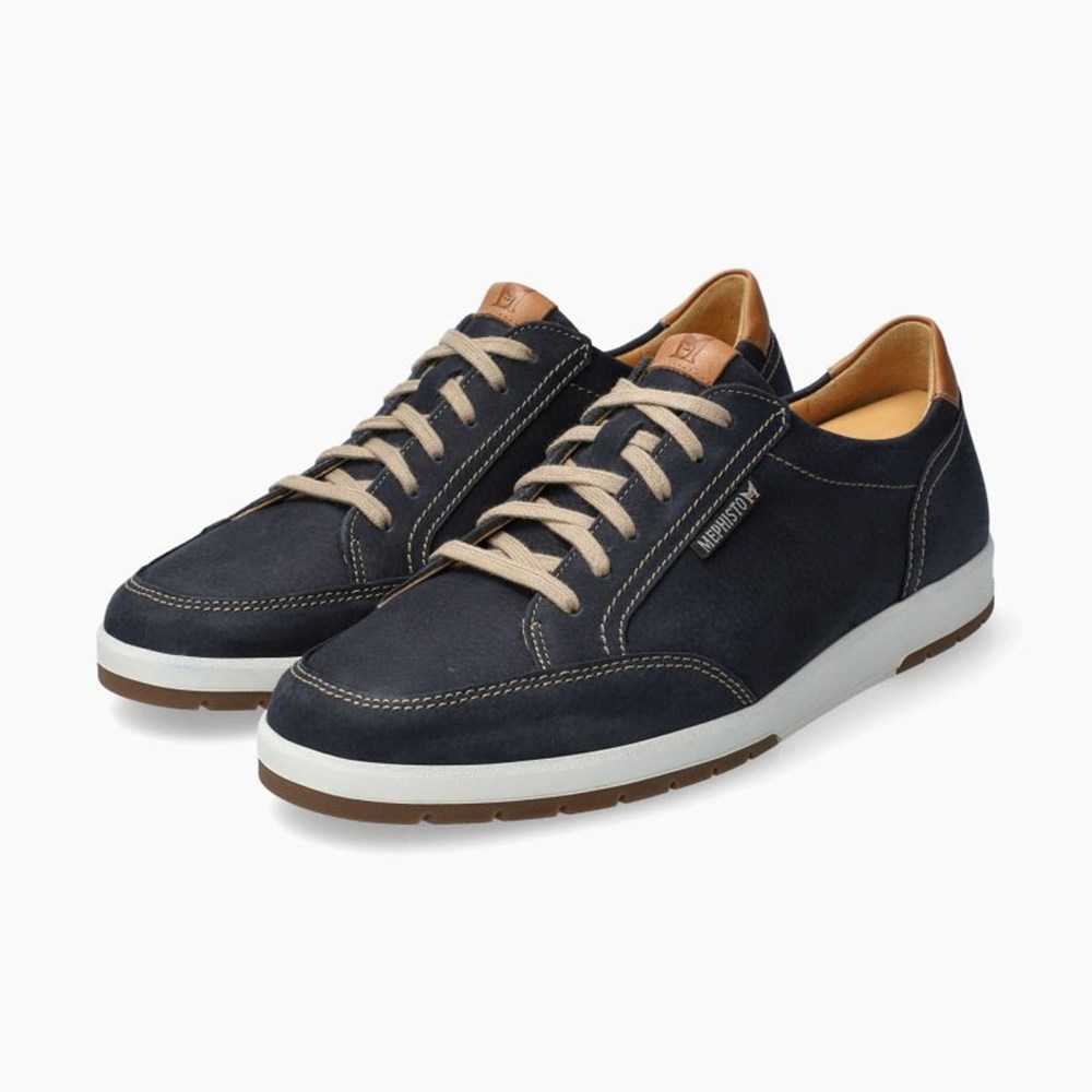 Mephisto Ludo Sneakers Herre Mørkeblå | 961573SWP