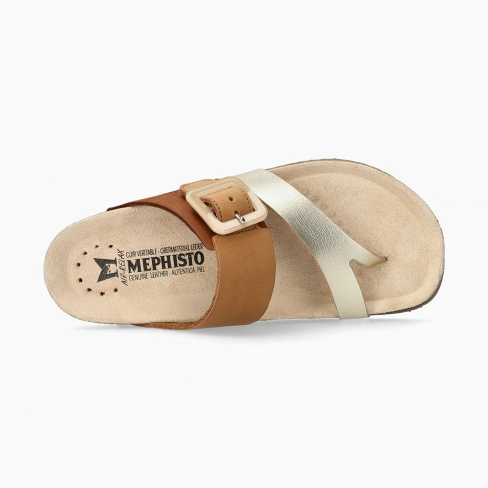 Mephisto Madeline Sandaler Dame Brown/Gold | 470315BQL