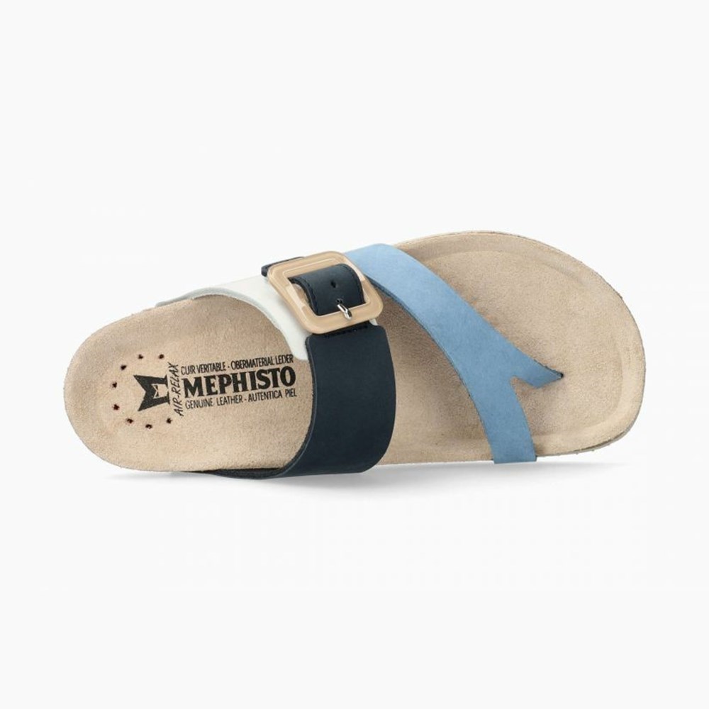 Mephisto Madeline Sandaler Dame White/Blue | 639872EBX