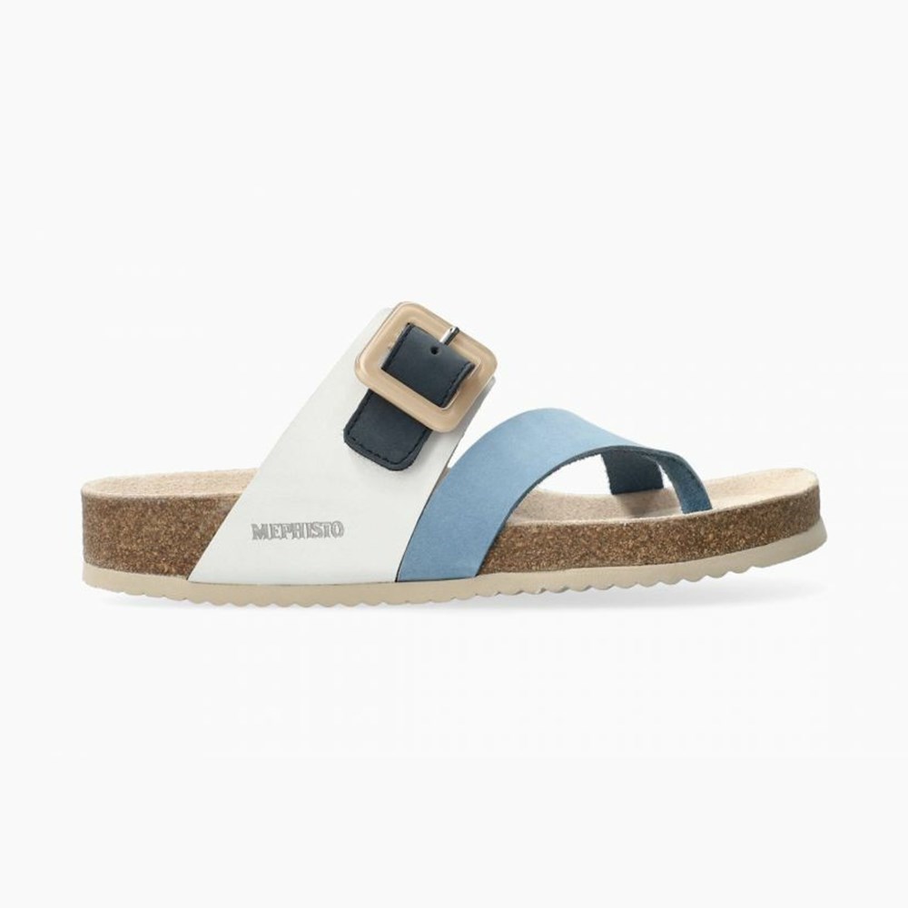 Mephisto Madeline Sandaler Dame White/Blue | 639872EBX