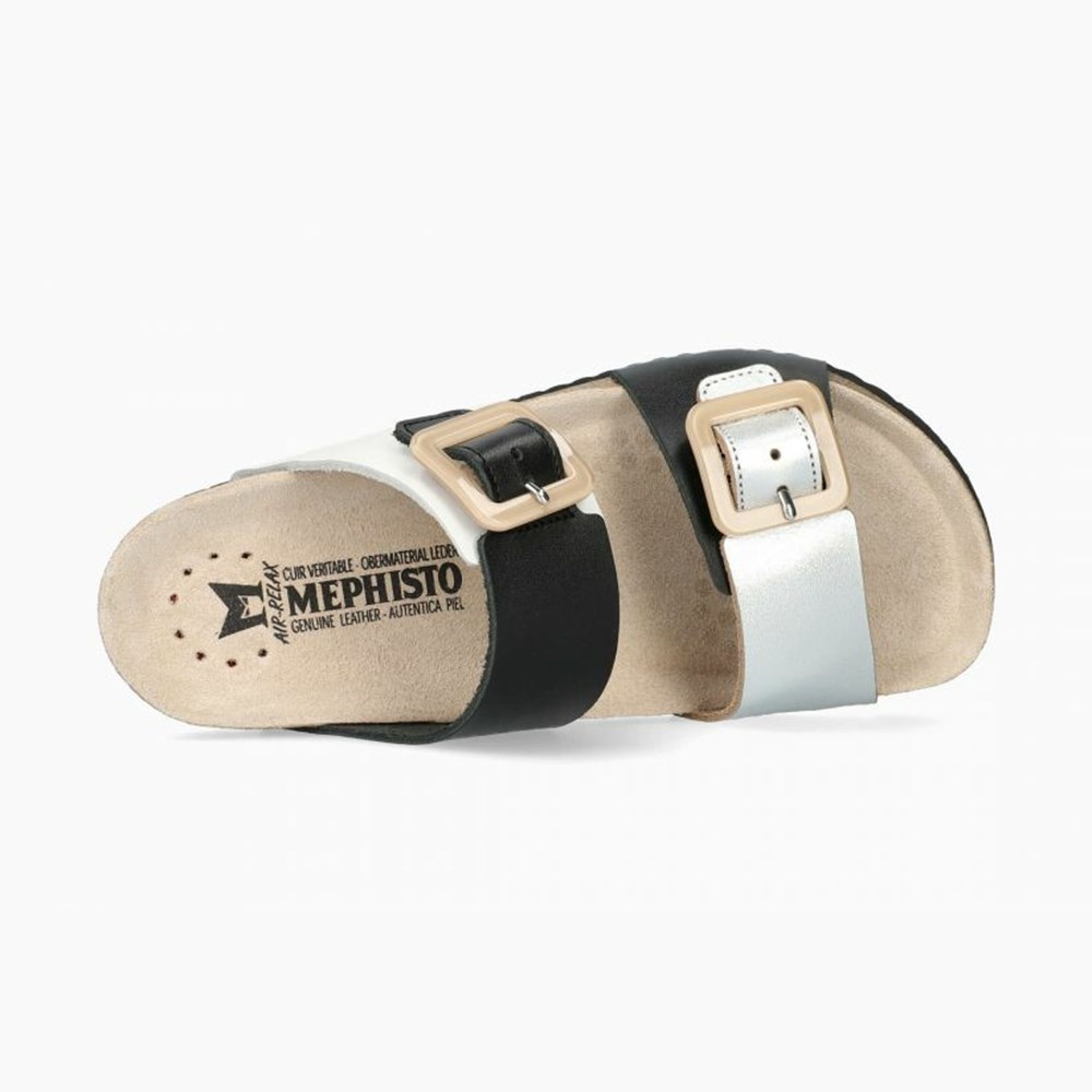 Mephisto Madison Sandaler Dame White/Black | 912648ILY