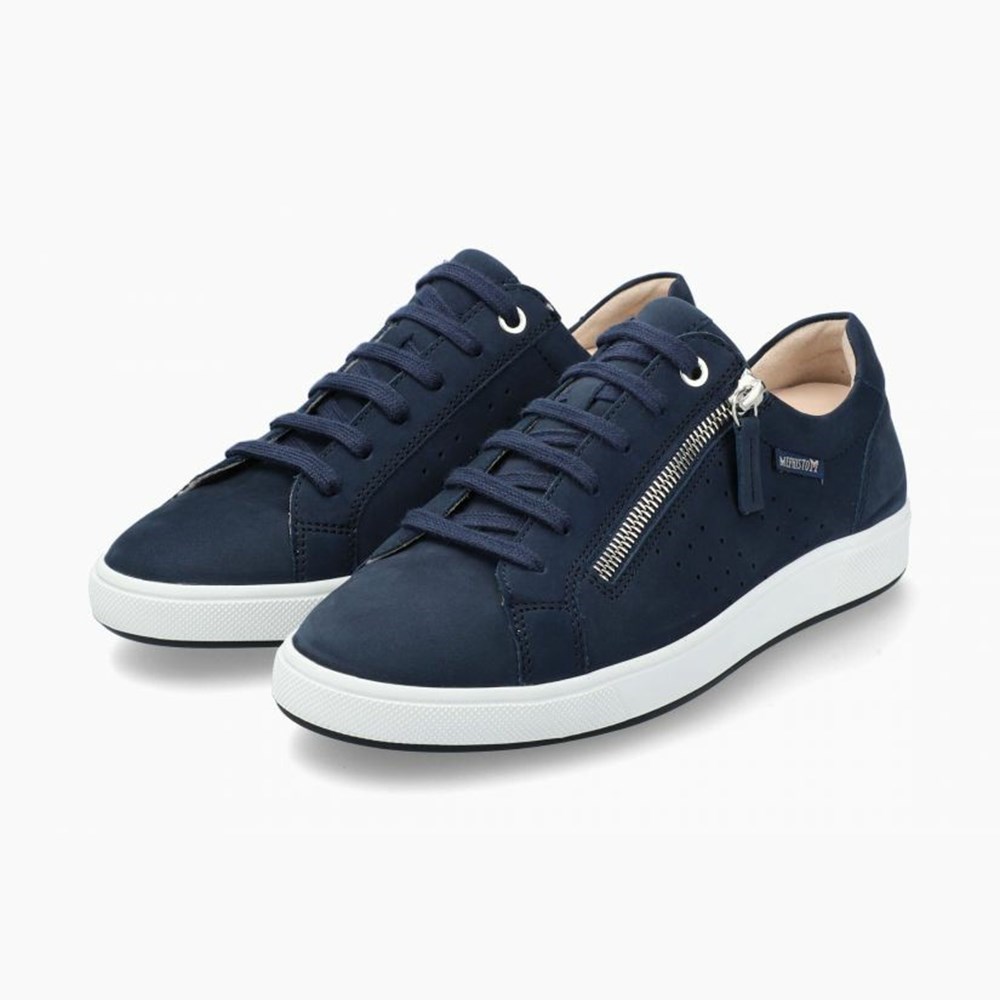 Mephisto Nikita Sneakers Dame Mørkeblå | 815423VKQ