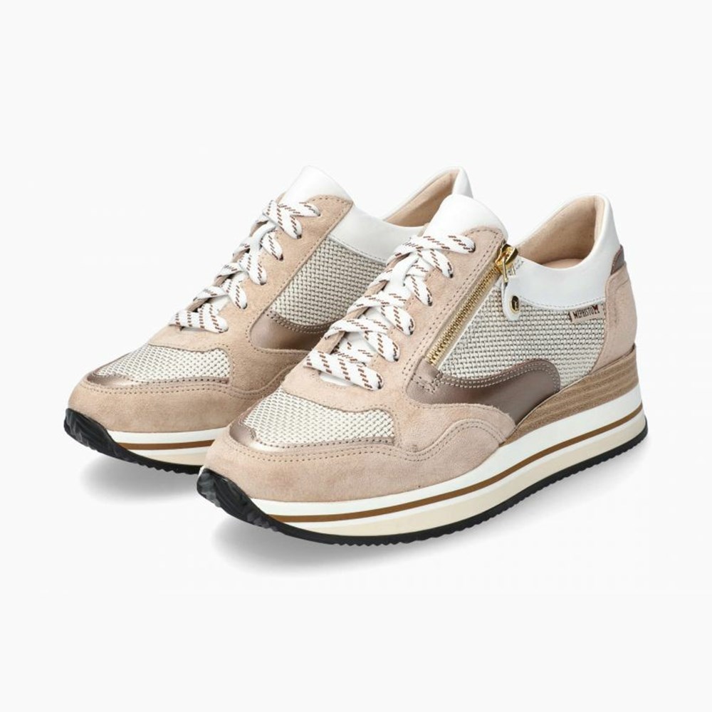 Mephisto Olimpia Sneakers Dame Brown/White | 458263EWA