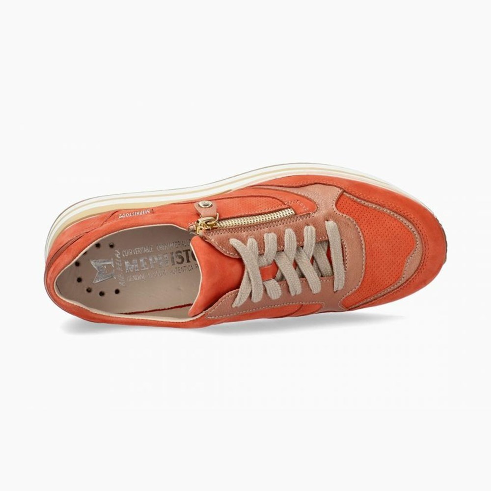 Mephisto Olimpia Sneakers Dame Orange | 459320IPB