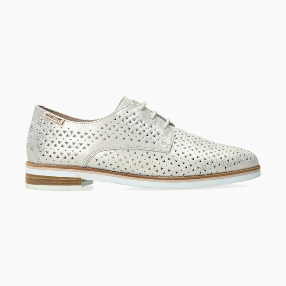 Mephisto Roma Perf Slip On Sko Dame Hvide | 726180OUK