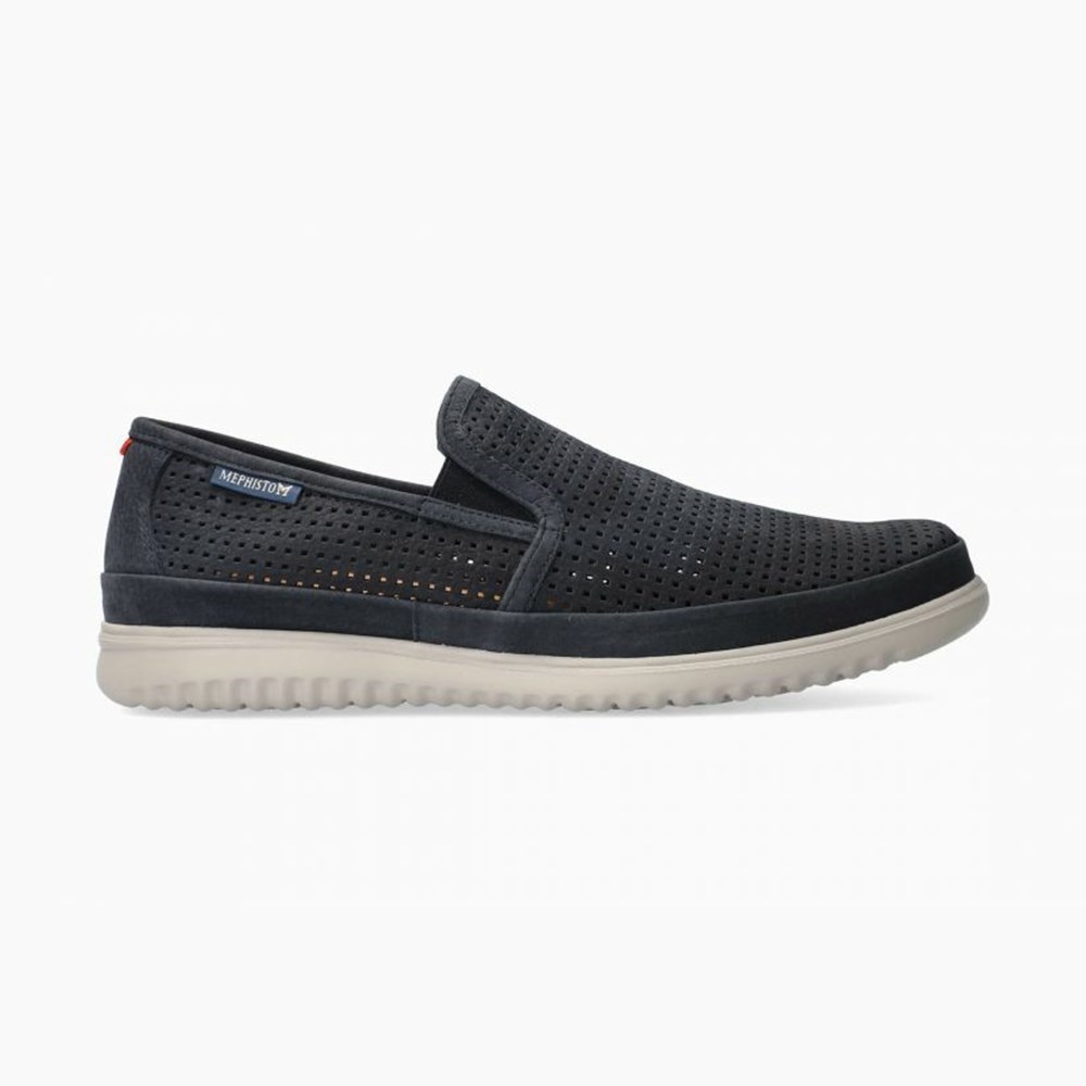 Mephisto Tiago Slip On Sko Herre Mørkeblå | 927061NGC