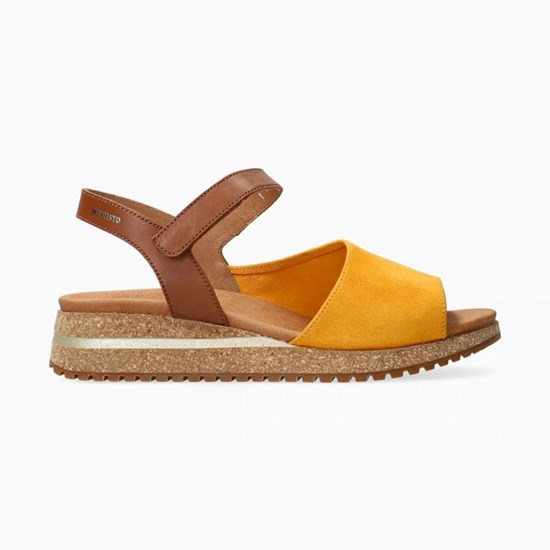 Mephisto Joy Sandaler Dame Yellow/Brown | 865942DFW